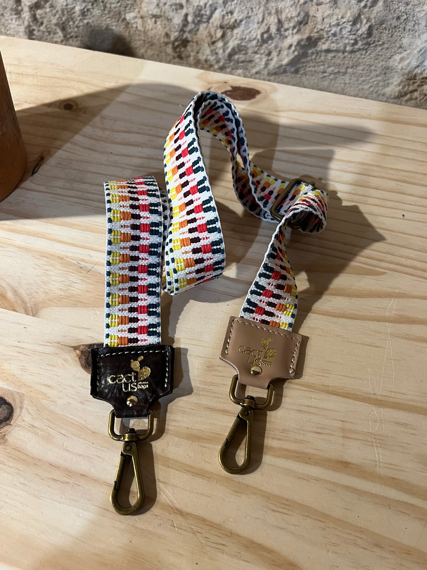 TRACOLLA IN TESSUTO, FINITURE IN OTTONE, LARGHEZZA 4 CM