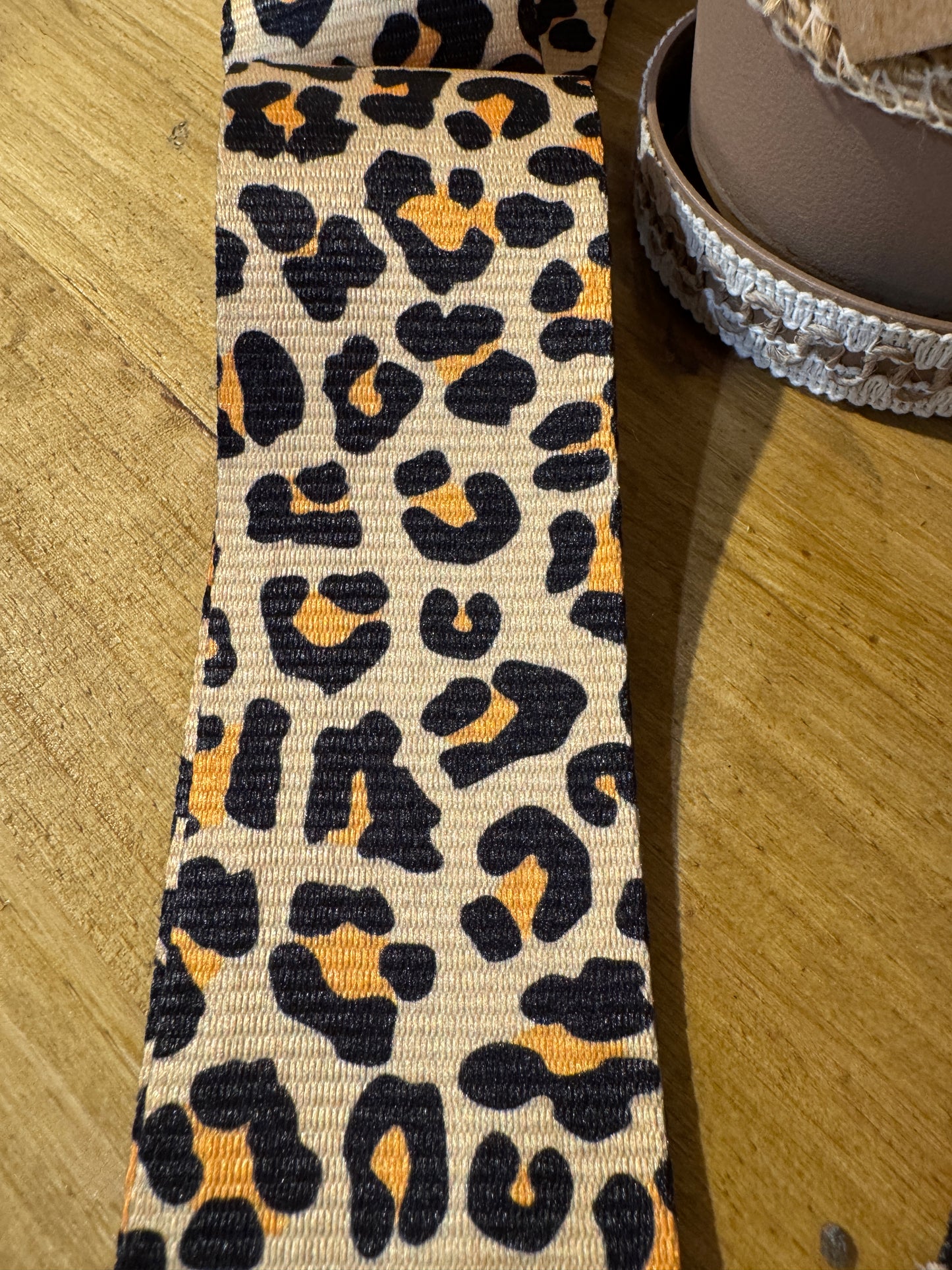 Tracolla in cotone e nylon, aregento, h 5cm lunghezza 130 cm