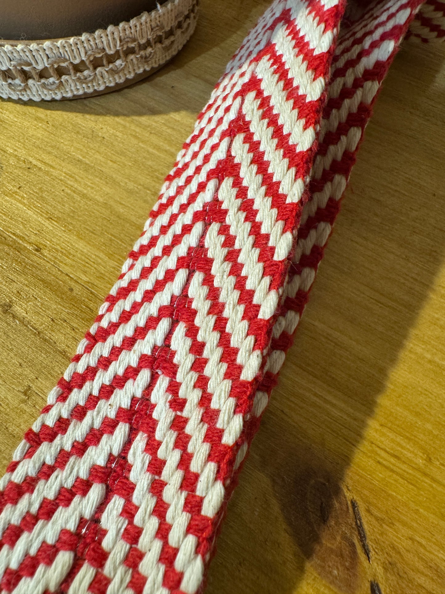 Tracolla in cotone, ottone, h 4 cm lunghezza 125 cm