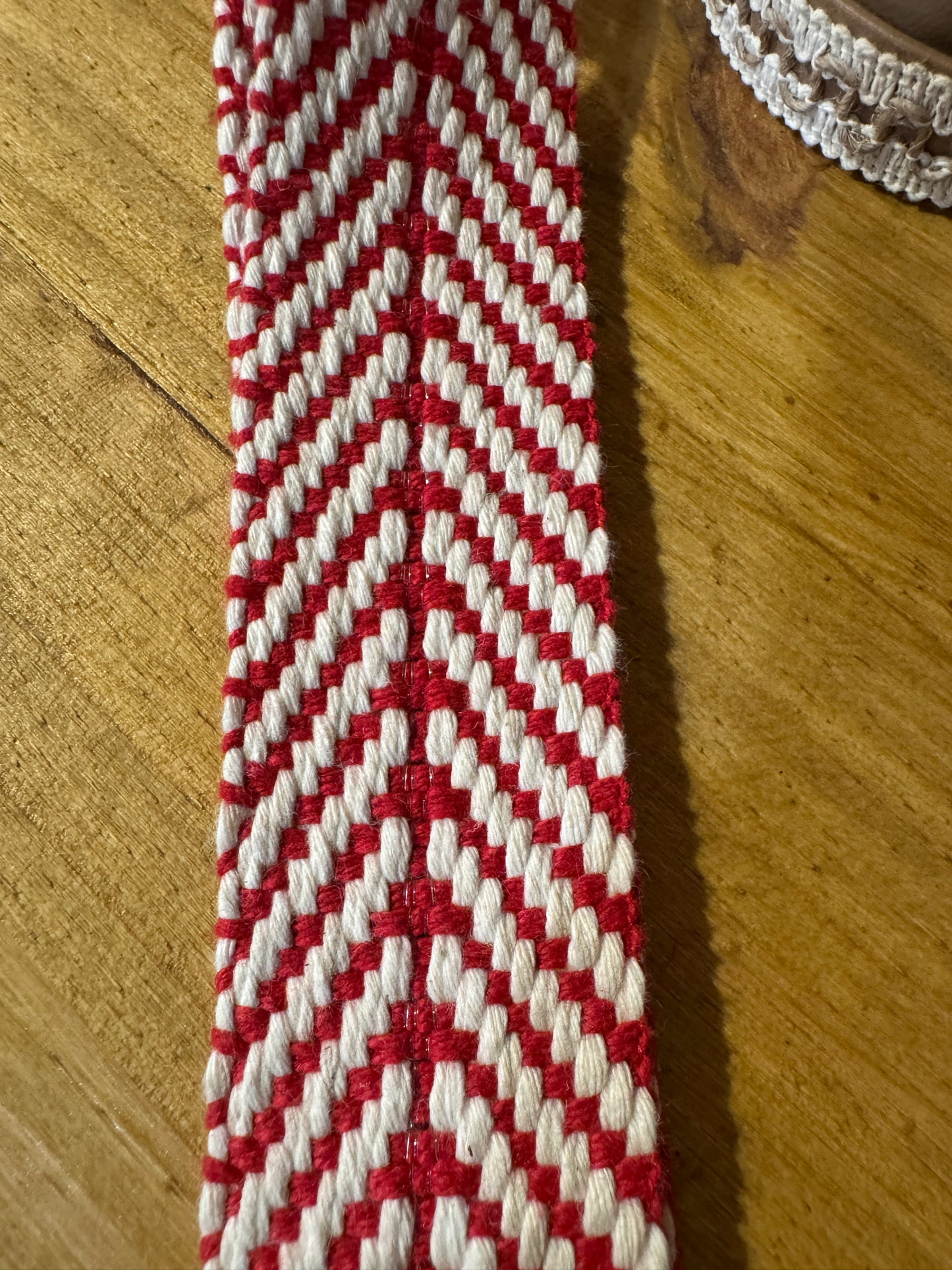 Tracolla in cotone, ottone, h 4 cm lunghezza 125 cm