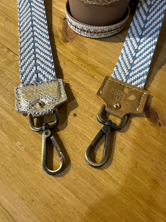Tracolla in cotone, ottone, h 4 cm lunghezza 130 cm