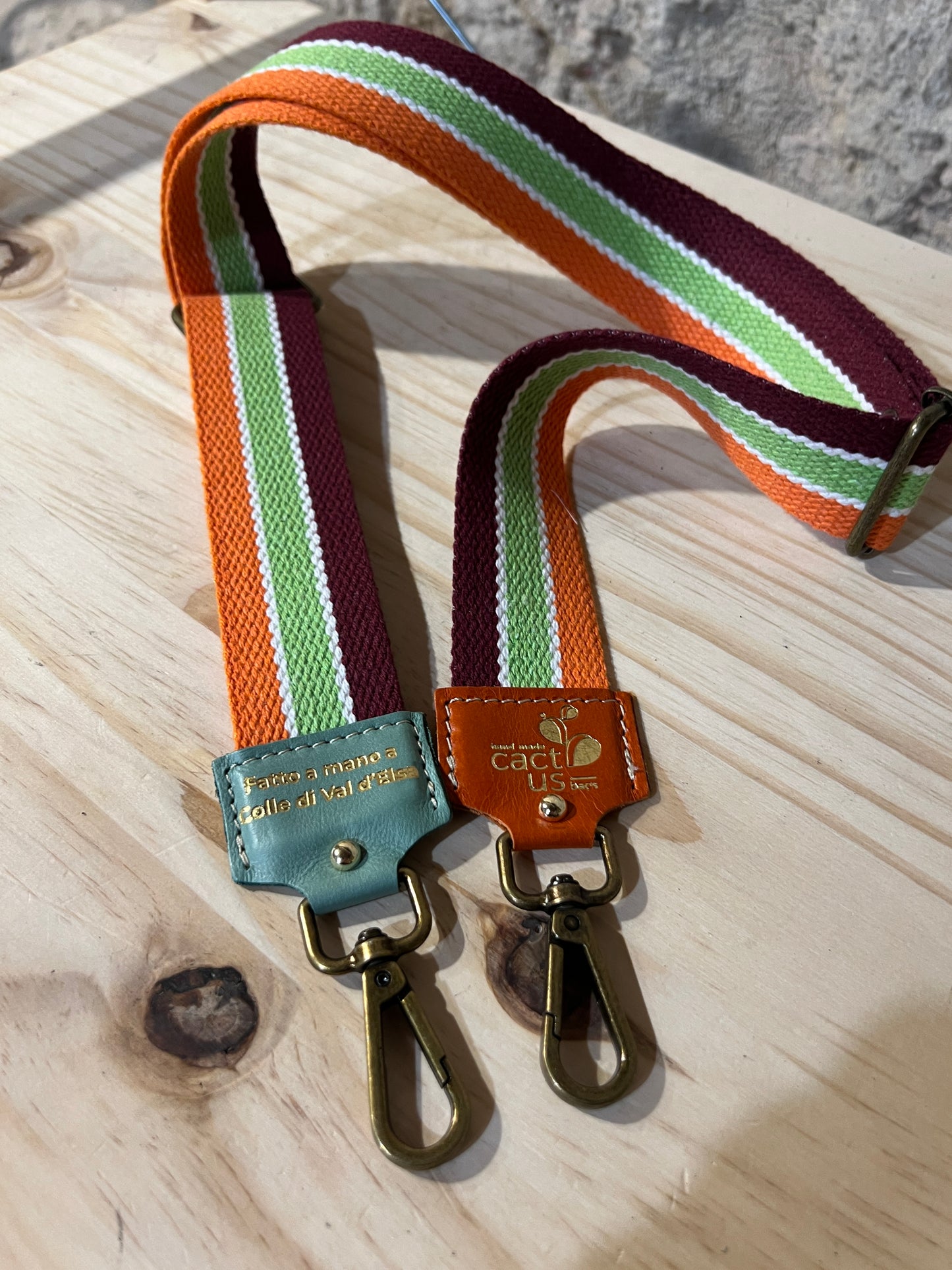 TRACOLLA IN TESSUTO, FINITURE COLOR OTTONE, LARGHEZZA 4 CM
