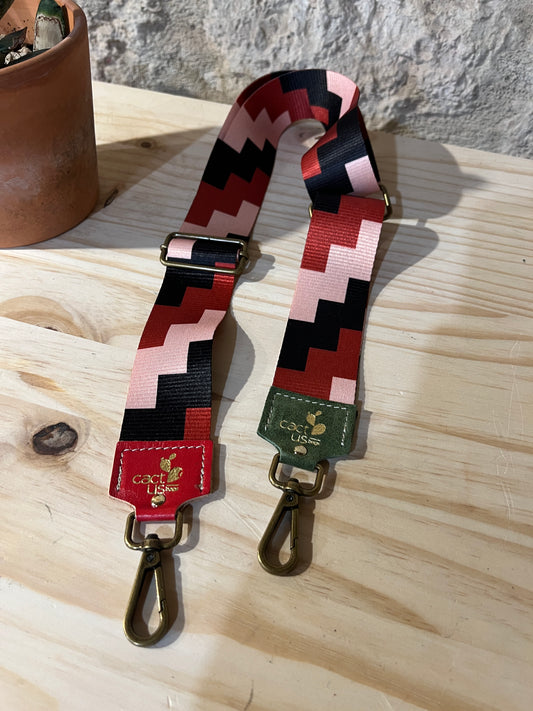 TRACOLLA IN TESSUTO, FINITURE IN OTTONE, LARGHEZZA 5 CM