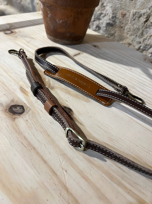 TRACOLLA IN PELLE accessori in Ottone