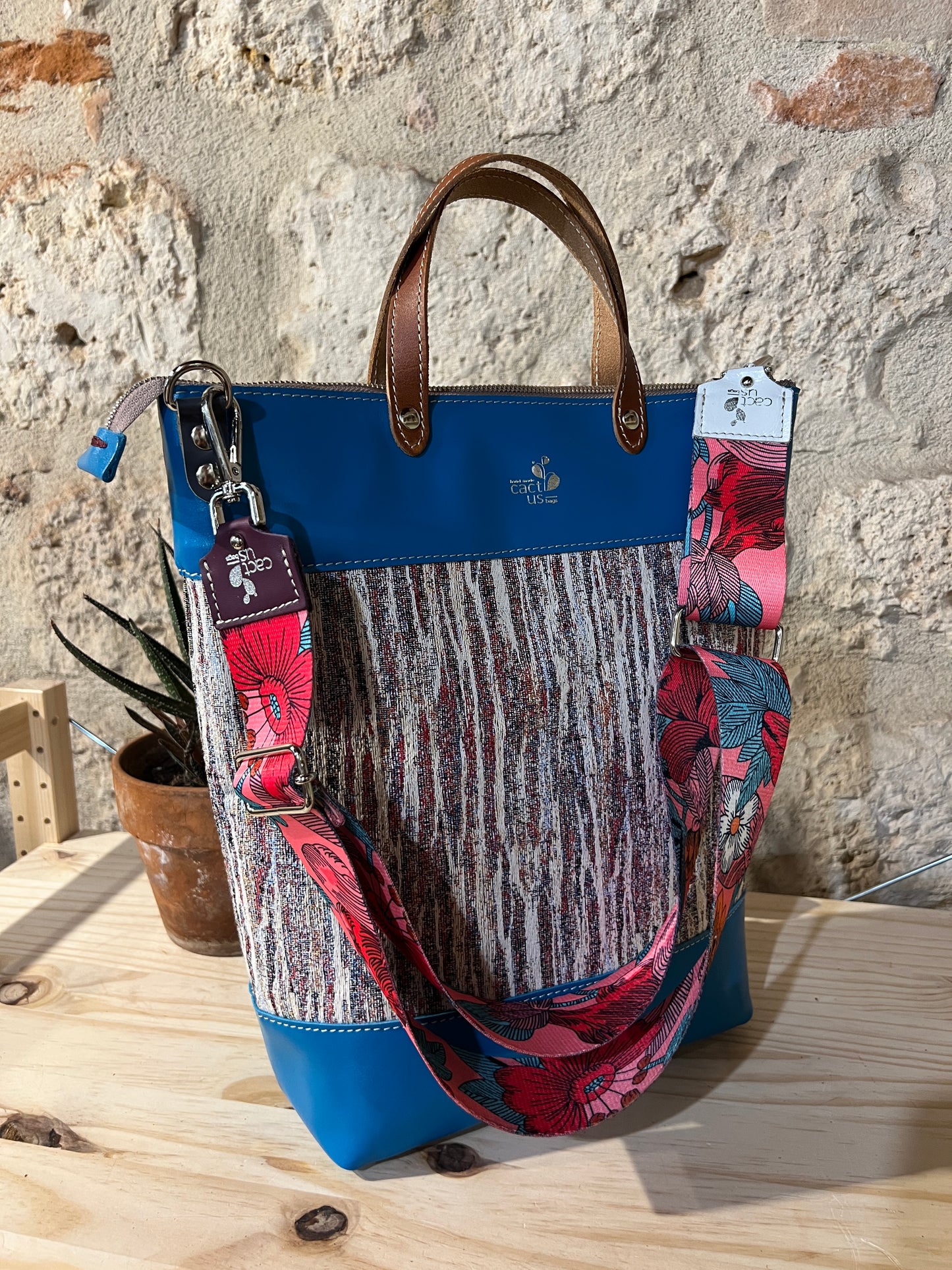 TRACOLLA IN TESSUTO, FINITURE IN ARGENTO LARGHEZZA 5 CM
