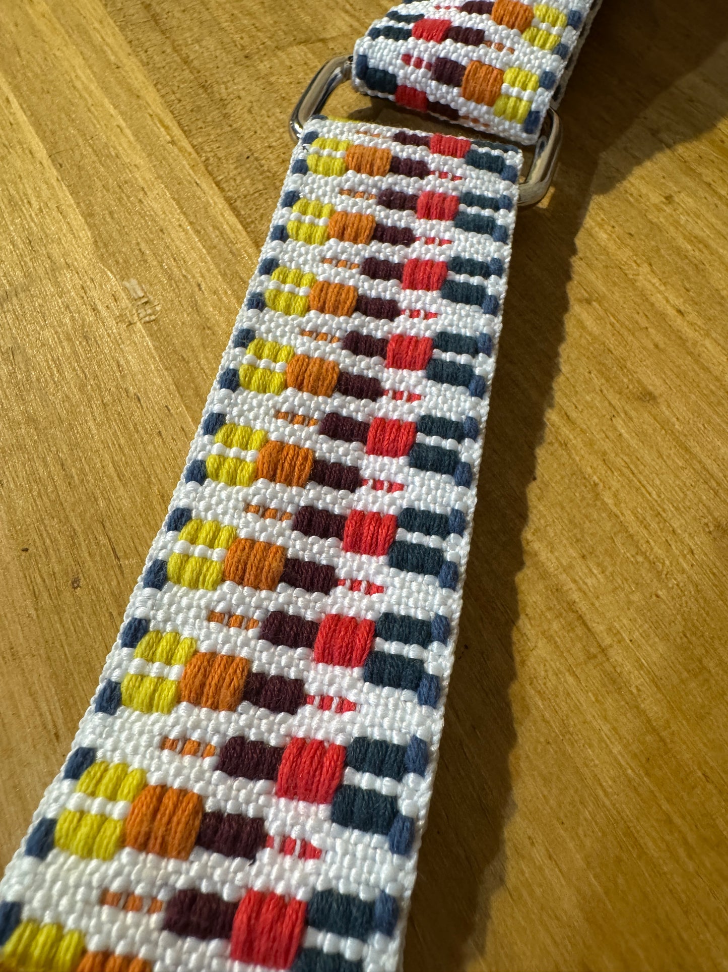 Tracolla in cotone, argento, h 4 cm lunghezza 120 cm