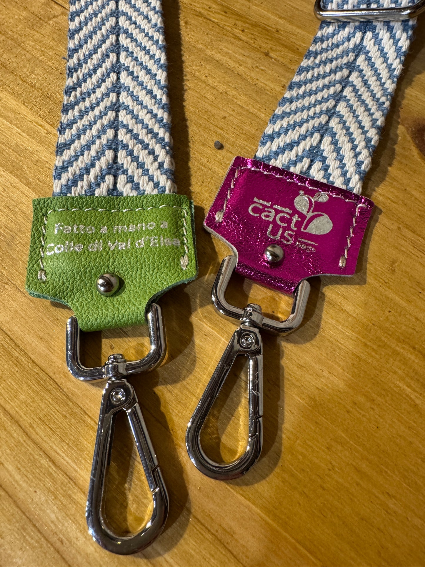 Tracolla in cotone, argento, h 4 cm lunghezza 130 cm