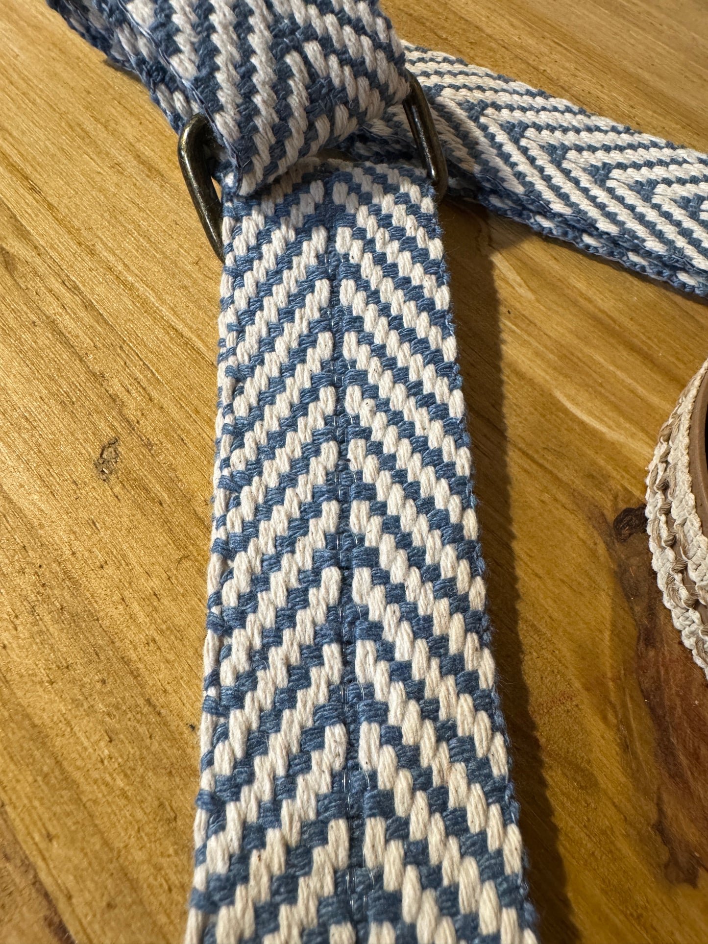 Tracolla in cotone, ottone, h 4 cm lunghezza 130 cm