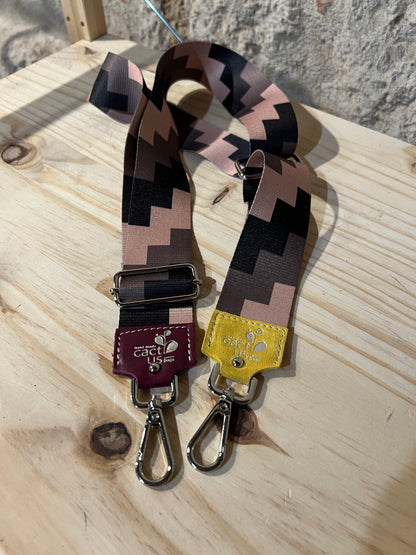 TRACOLLA IN TESSUTO, FINITURE IN ARGENTO LARGHEZZA 5 CM