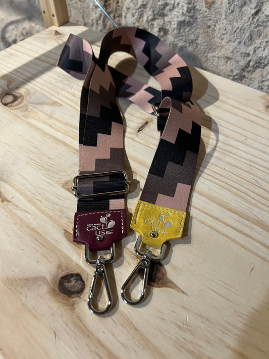TRACOLLA IN TESSUTO, FINITURE IN ARGENTO LARGHEZZA 5 CM
