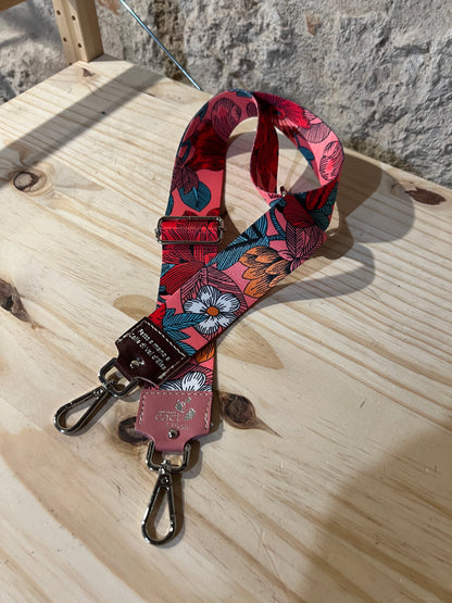TRACOLLA IN TESSUTO, FINITURE IN ARGENTO LARGHEZZA 5 CM