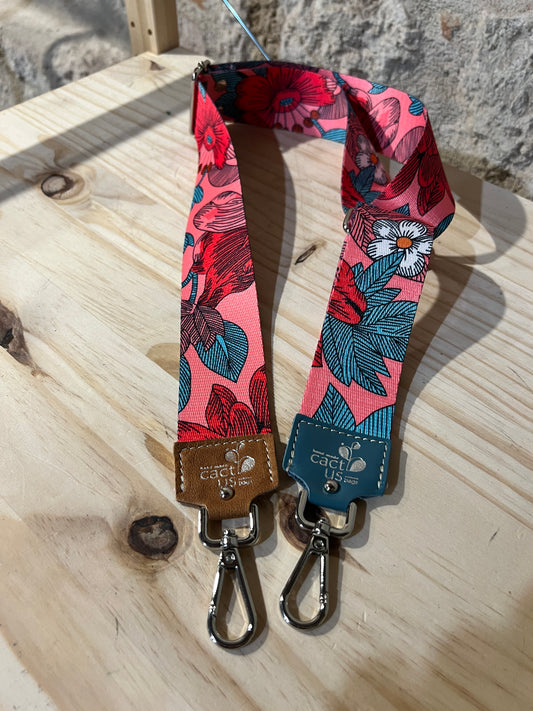 TRACOLLA IN TESSUTO, FINITURE IN ARGENTO LARGHEZZA 5 CM
