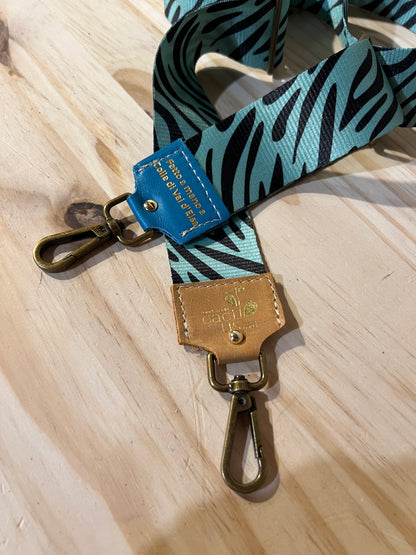 TRACOLLA IN TESSUTO, FINITURE IN OTTONE LARGHEZZA 5 CM