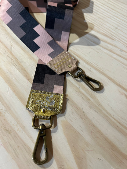 TRACOLLA IN TESSUTO, FINITURE IN OTTONE LARGHEZZA 5 CM